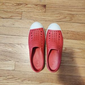Red Native slip on shoes